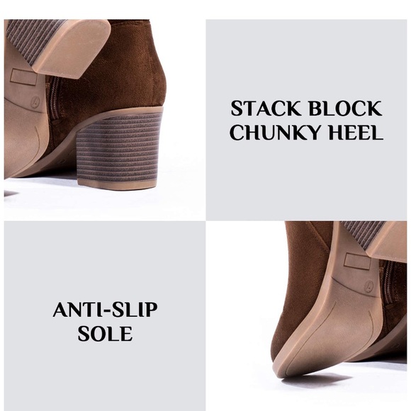 Sexy Stacked Block Heel Boots Over The Knee - Picture 5 of 6